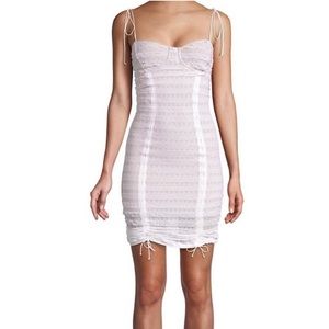 NWT For Love and Lemons 🍋 Fondant White Shirred Mini Dress